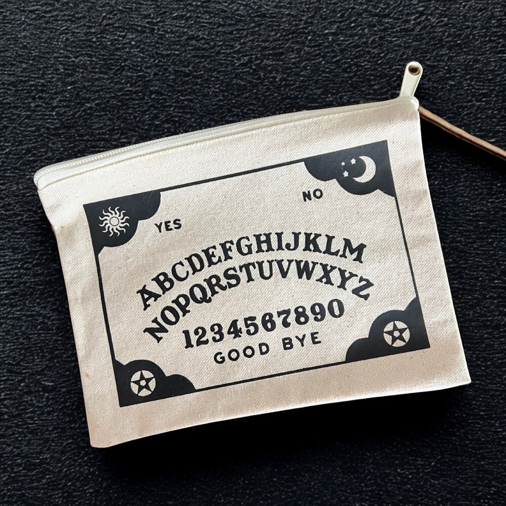 Ouija Board 8.5x6.5 Zip Up Bag - Make Up Cosmetics Travel Accessory Halloween